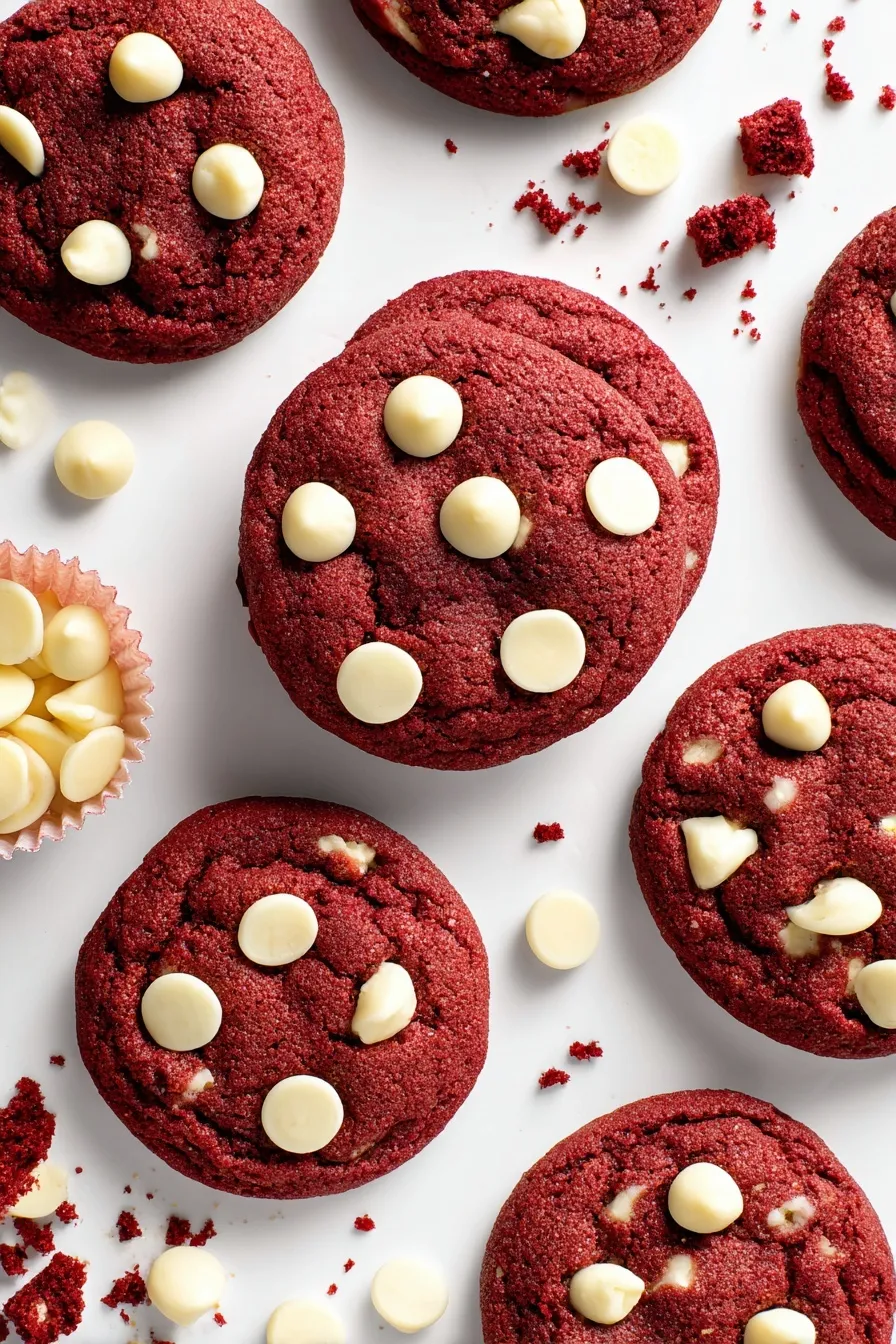 Red Velvet White Chocolate Cookies