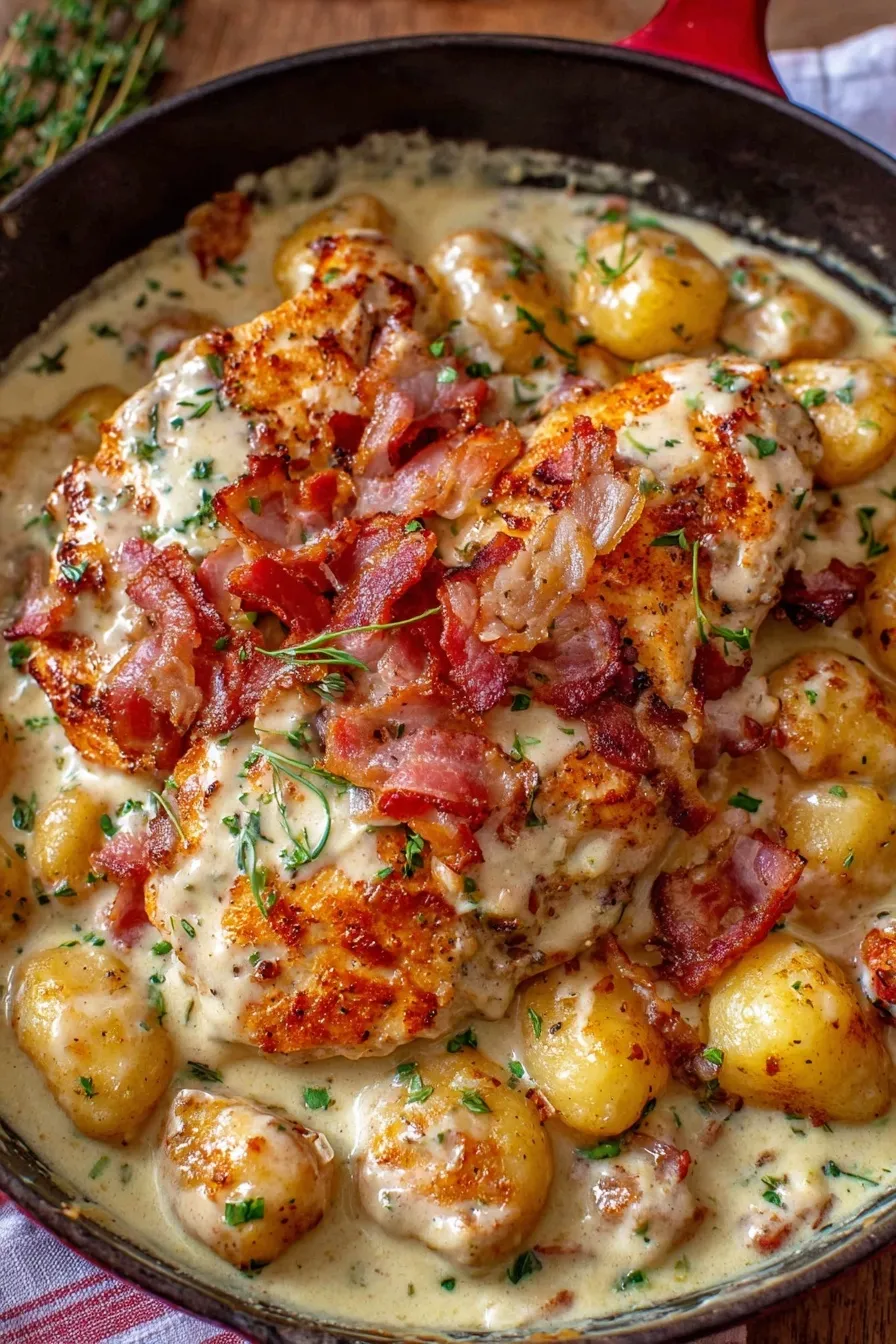 Crack chicken gnocchi