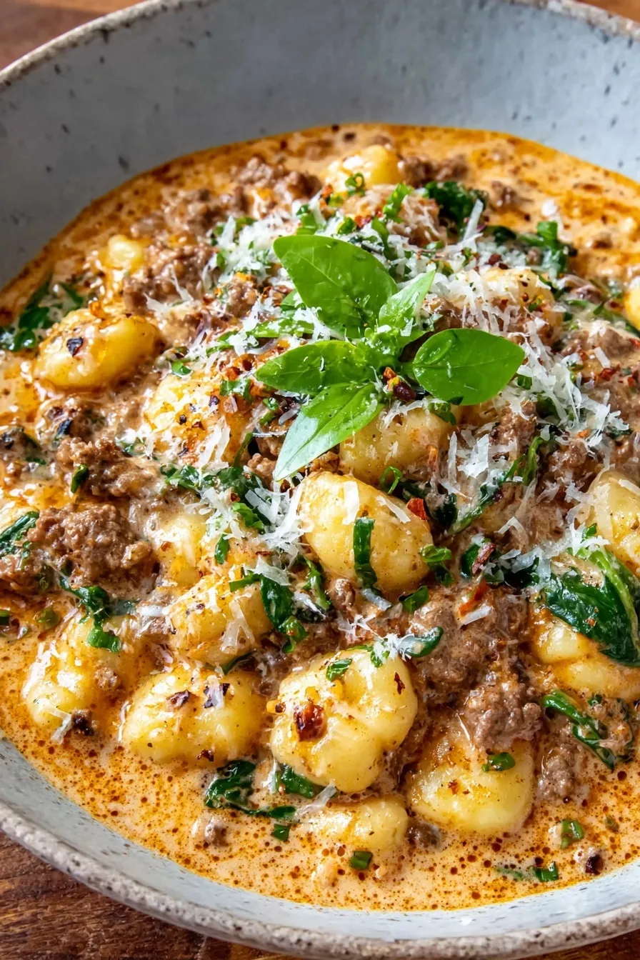 Italian sausage gnocchi soup