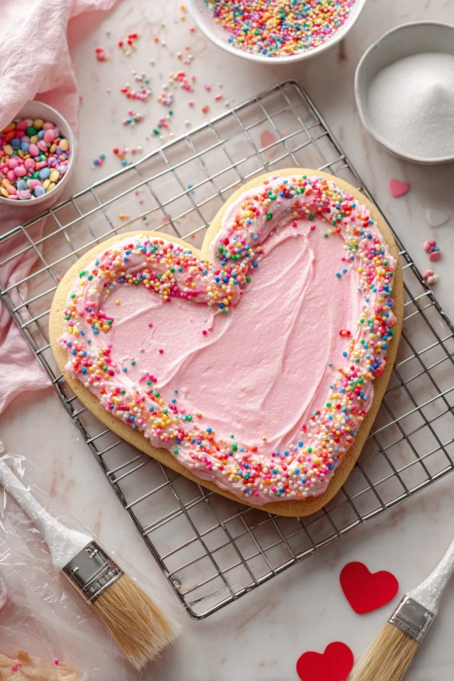Heart Shaped Cookie Cake