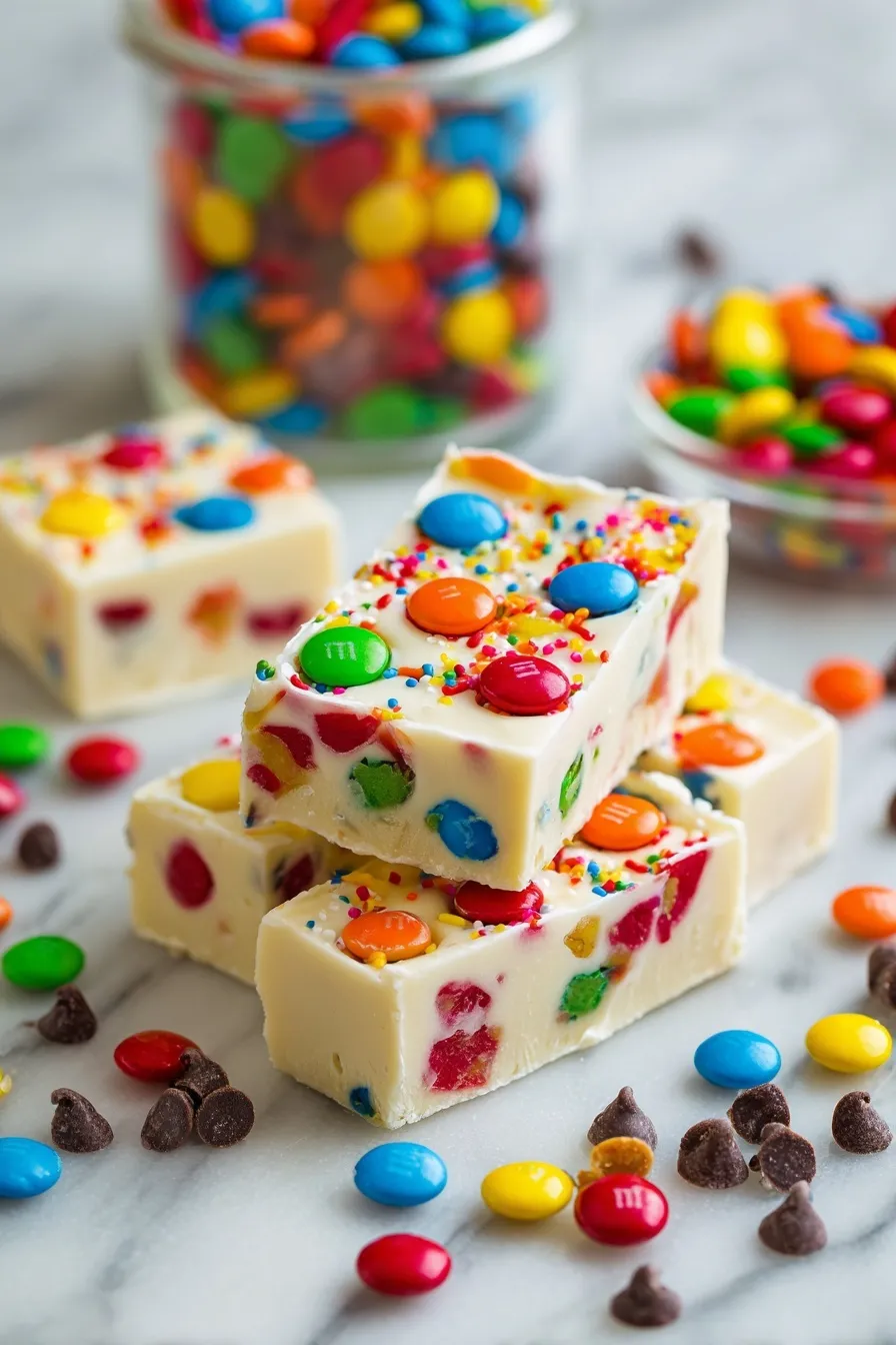 M&M Cookie Dough Fudge
