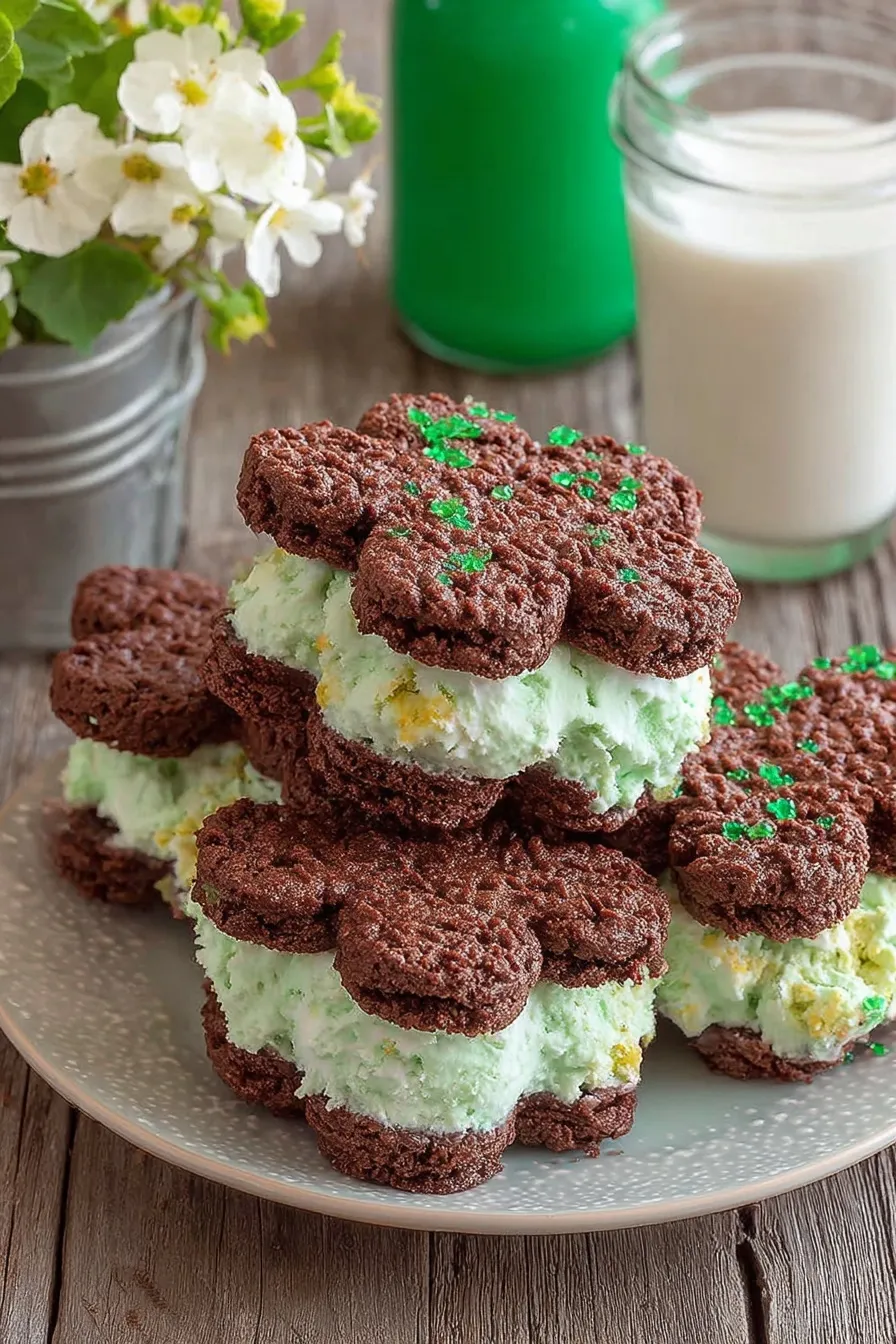 Minty Ice Cream Shamrocks