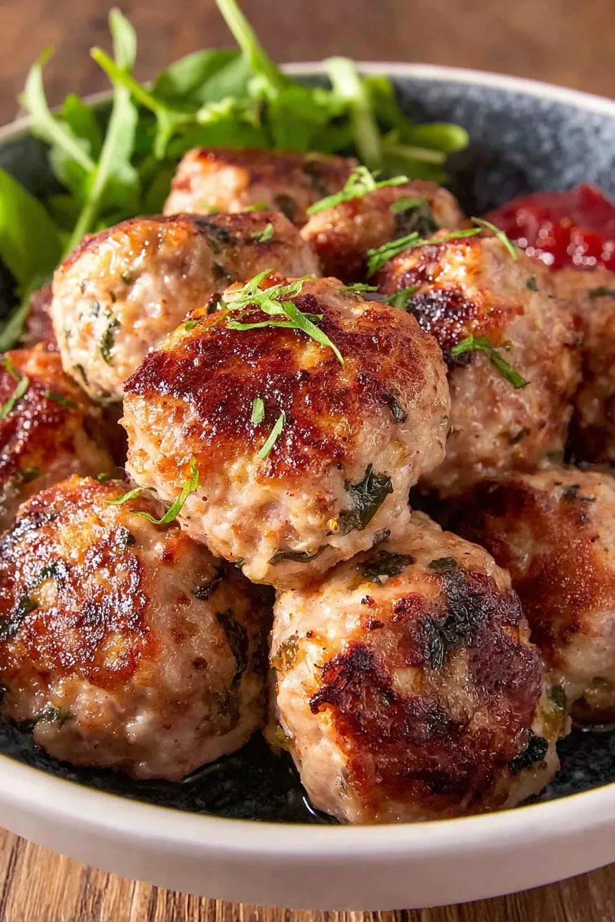 Spinach Garlic Meatballs