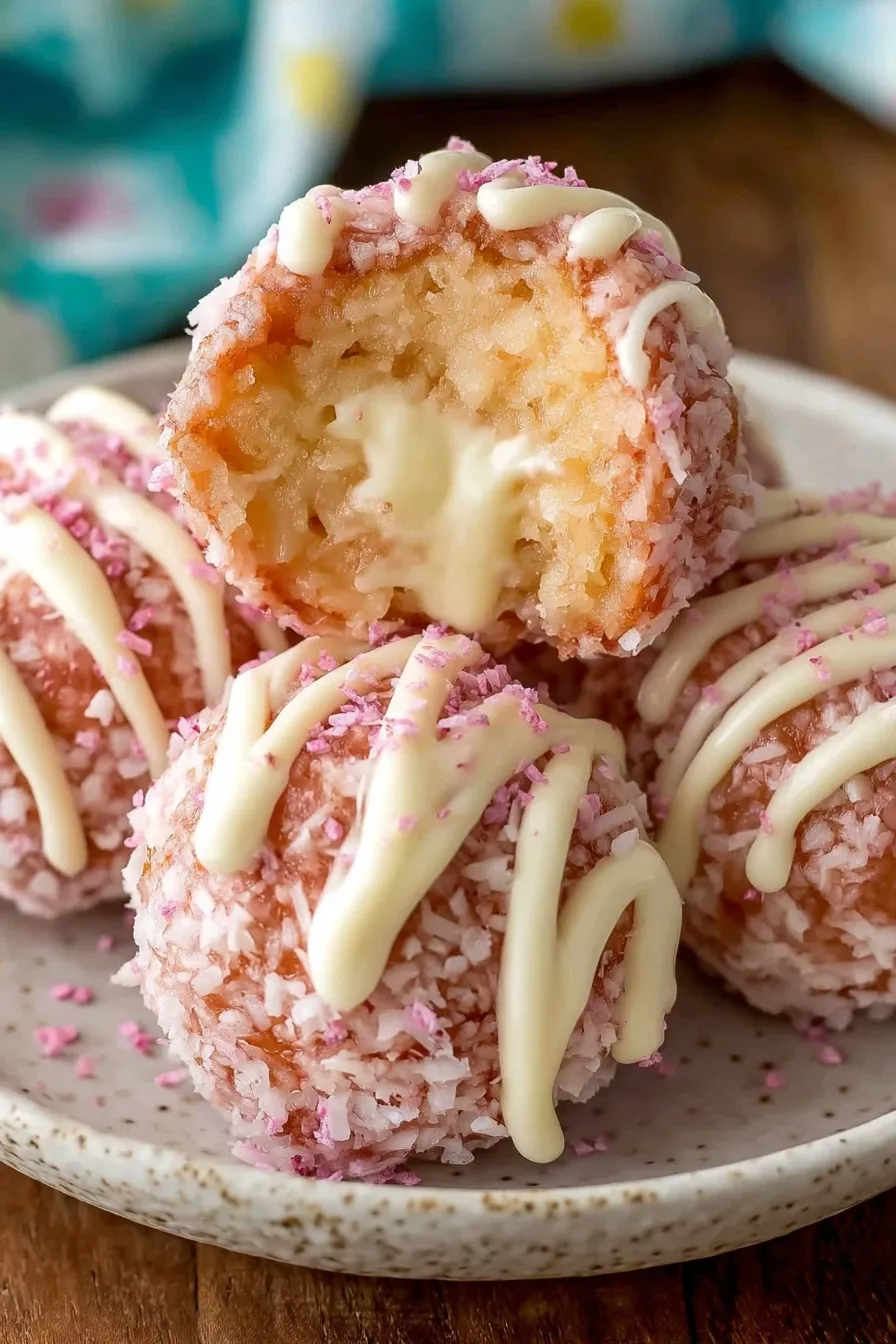 Cotton Candy Cheesecake Bombs