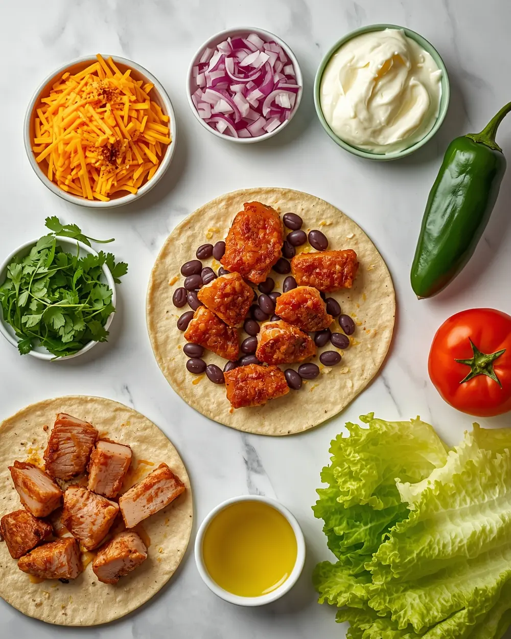 Ingredients for Cinco de Mayo tacos