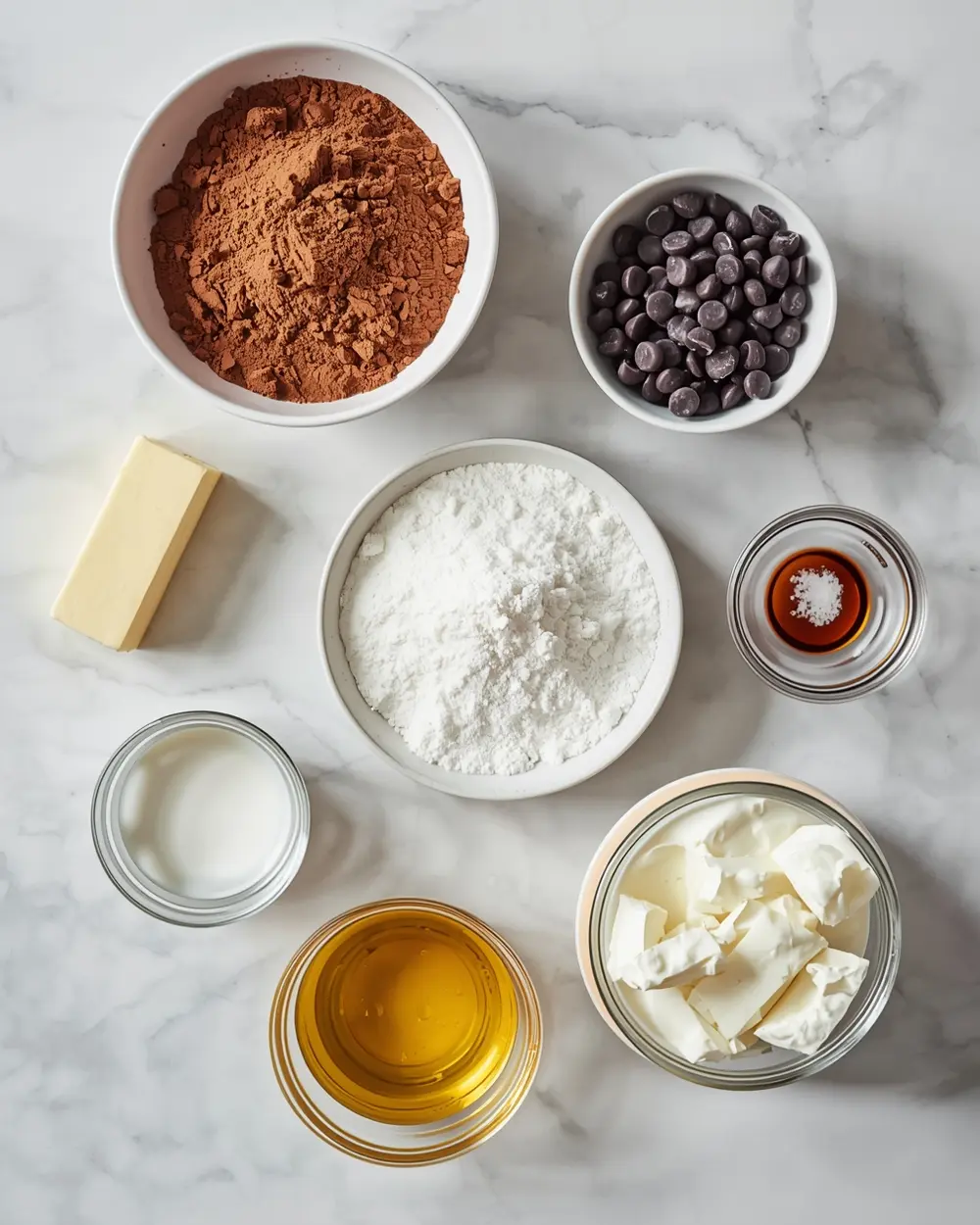 Ingredients for Easter chocolate eggs