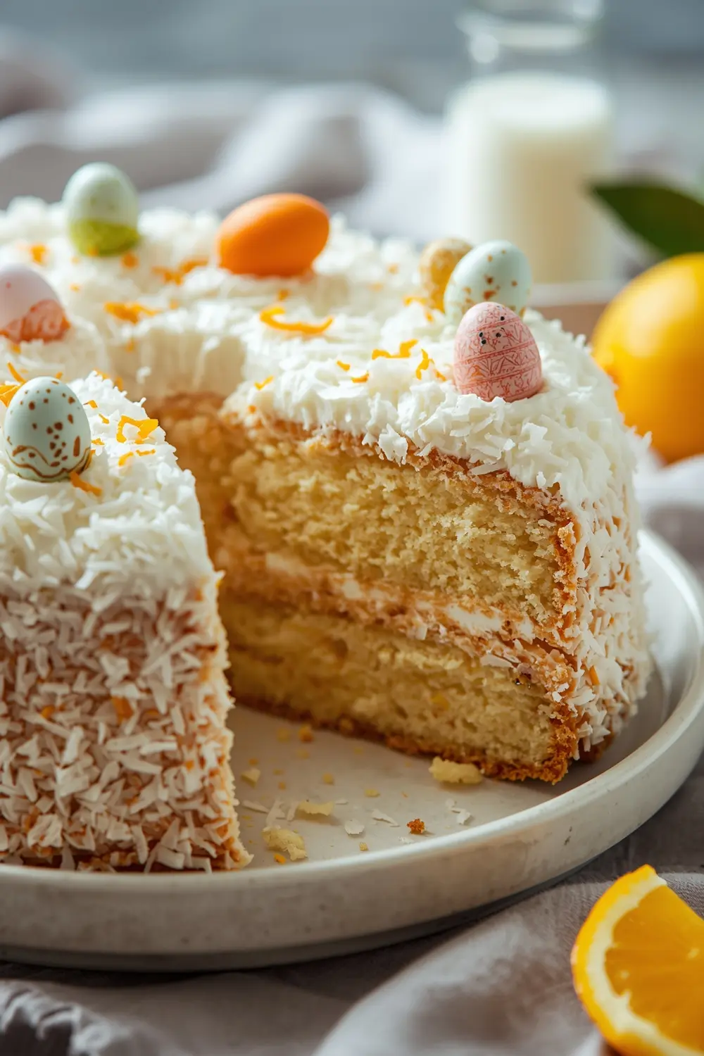Easter coconut cake