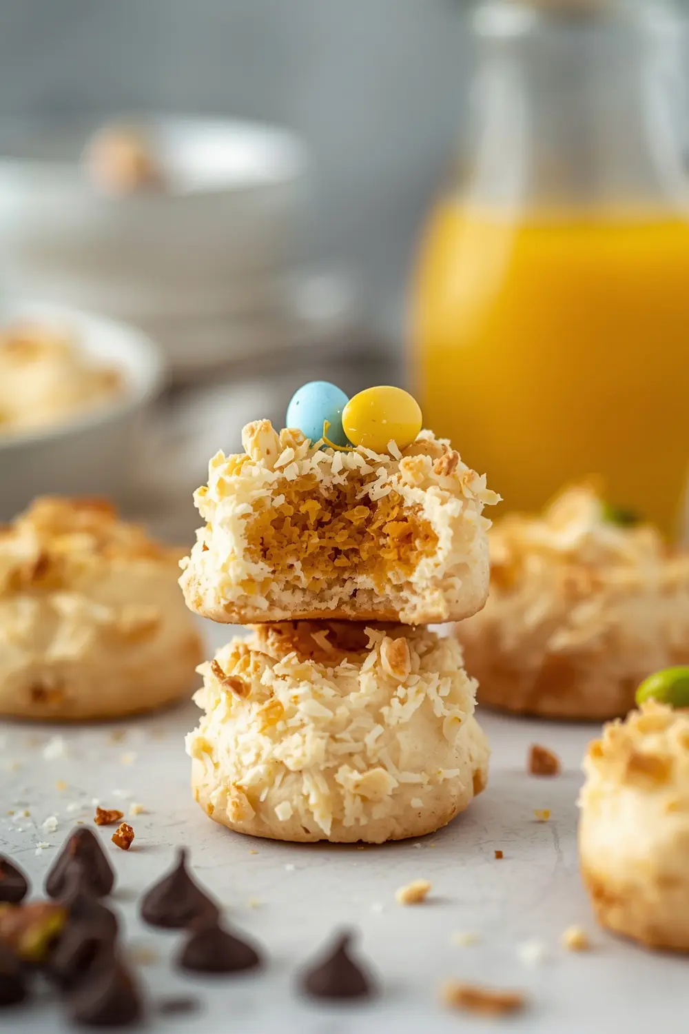 Easter coconut macaroons