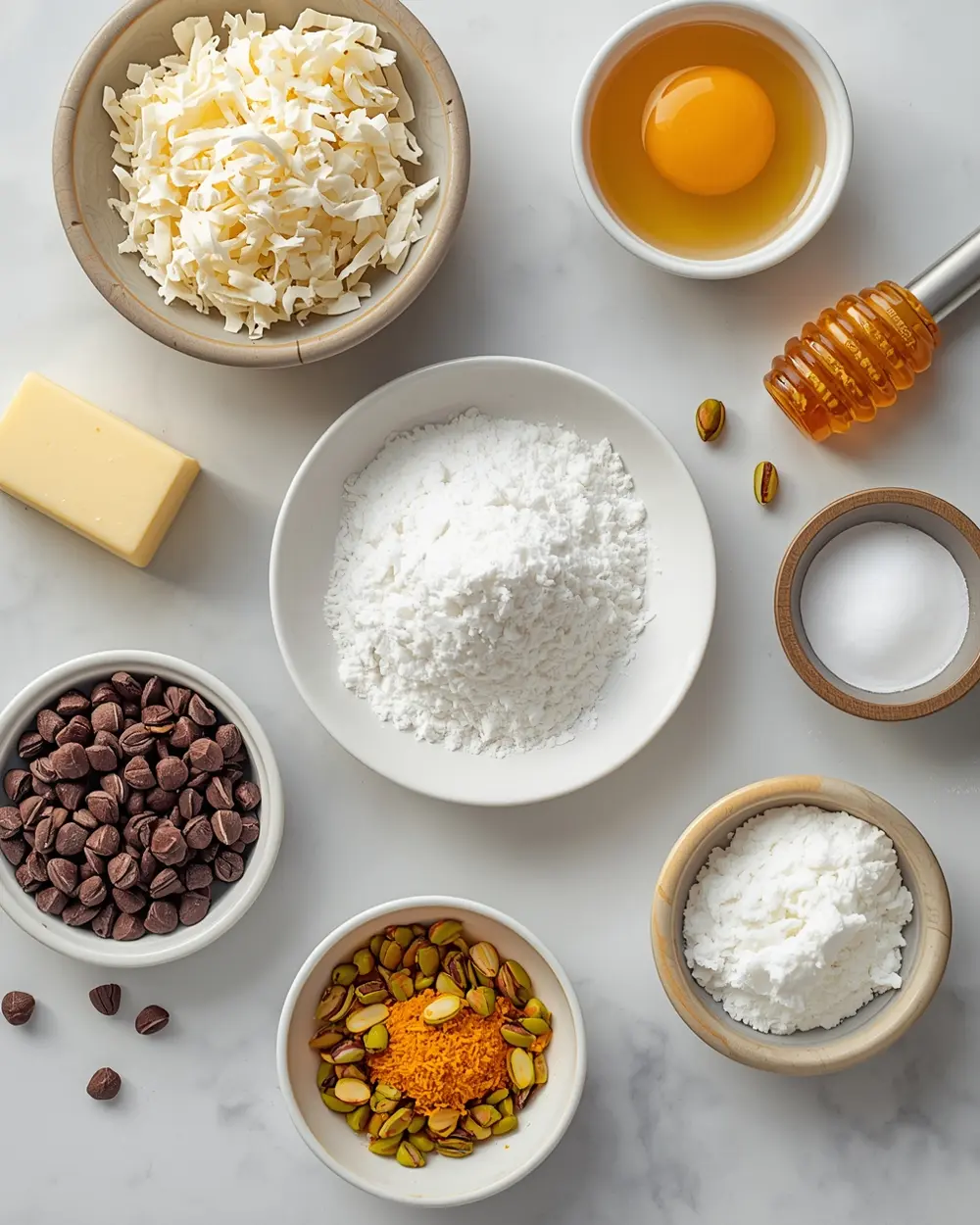 Ingredients for Easter coconut macaroons