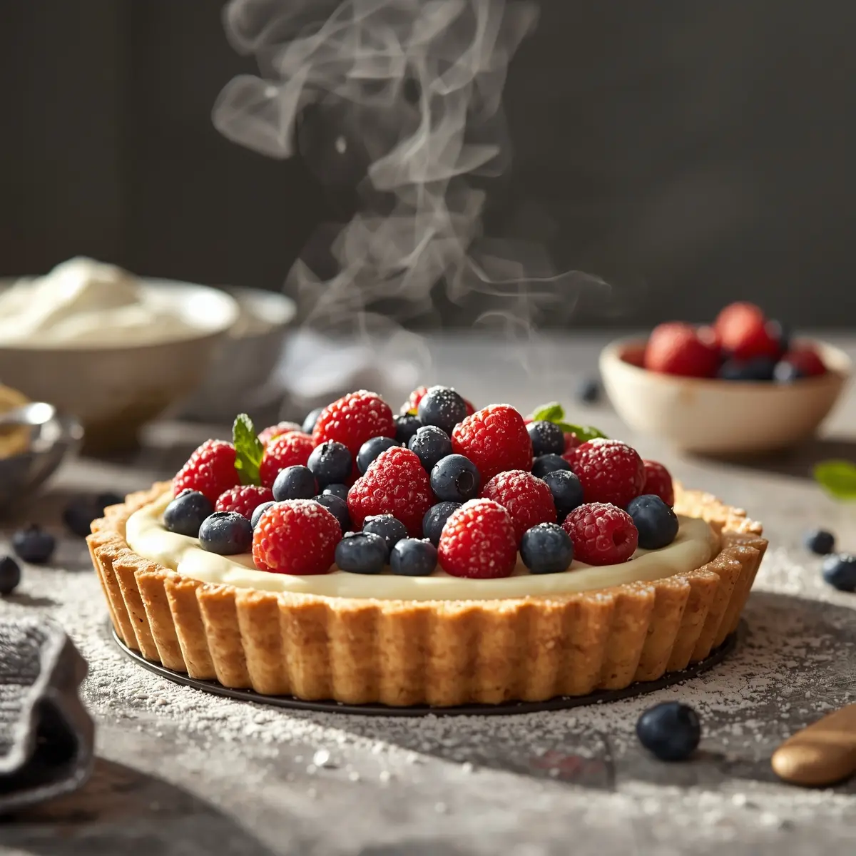 Cooking instructions for Easter fruit tart