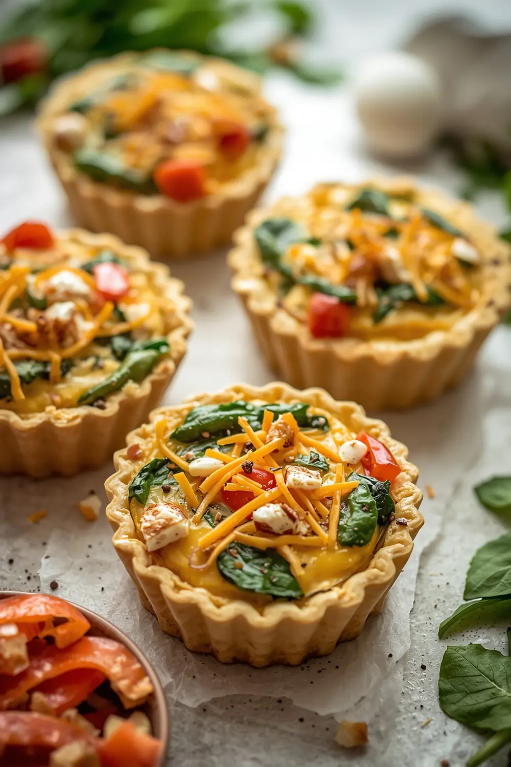 Easter mini quiches