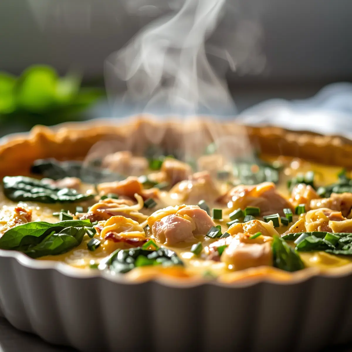 Cooking instructions for Easter quiche lorraine