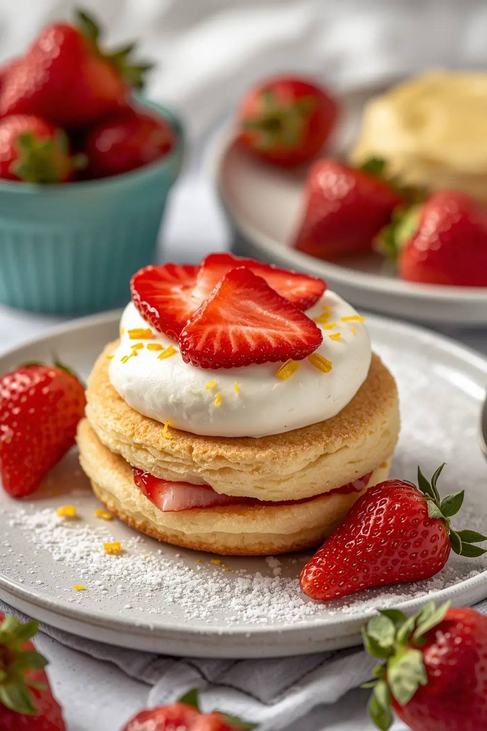 Easter strawberry shortcake