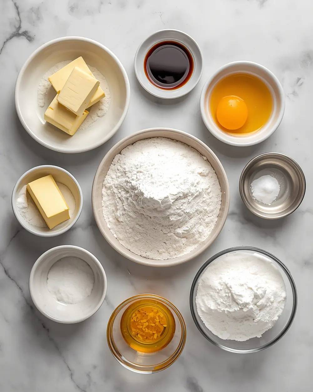 Ingredients for Easter sugar cookies