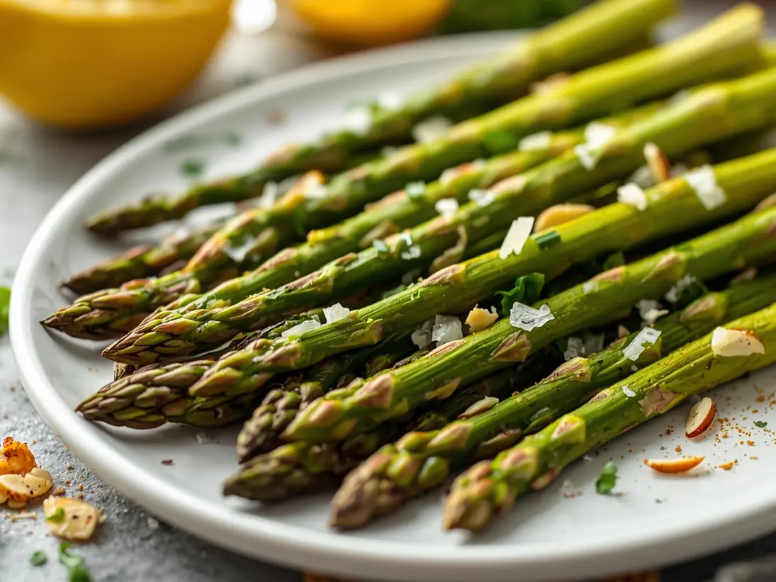 air fryer asparagus ready to serve