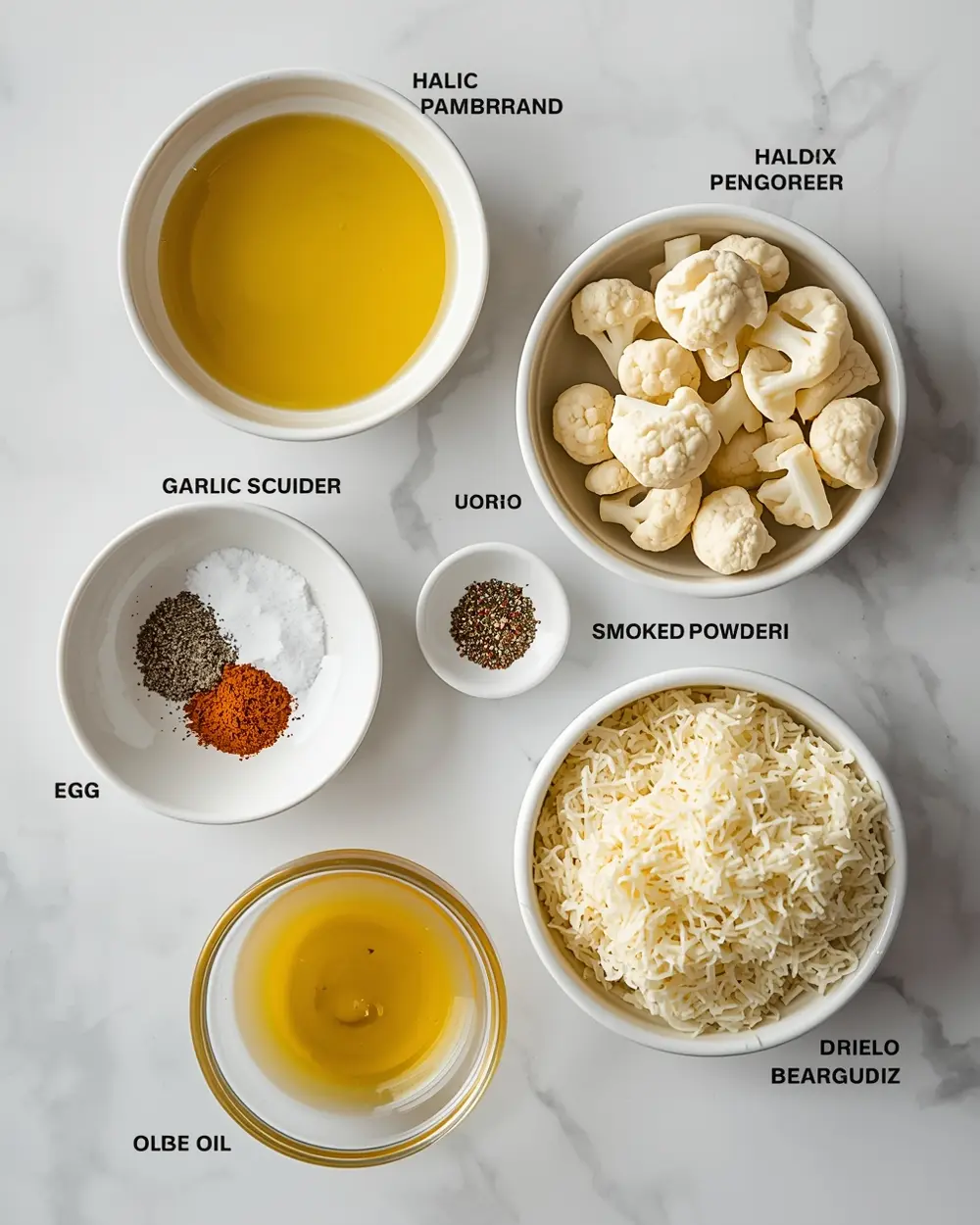 Ingredients for air fryer cauliflower