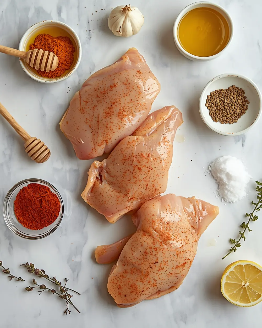 Ingredients for air fryer chicken thighs