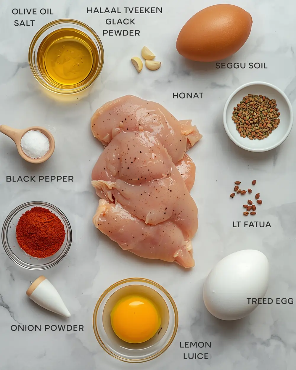 Ingredients for air fryer chicken thighs
