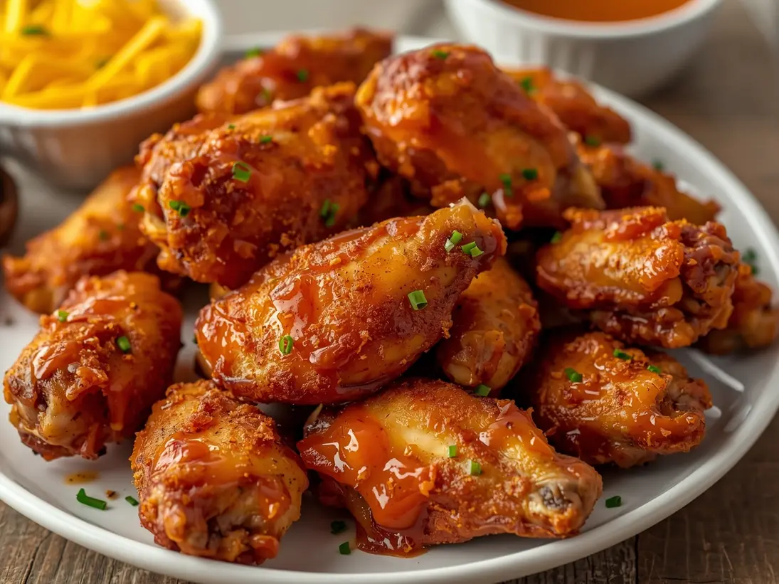 air fryer chicken wings ready to serve