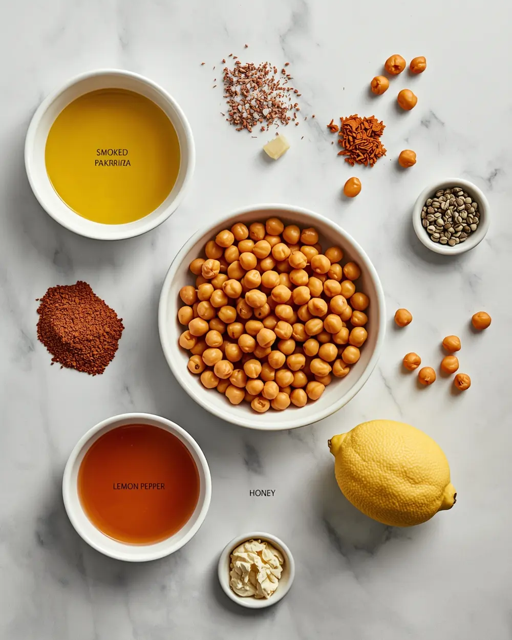 Ingredients for air fryer chickpeas