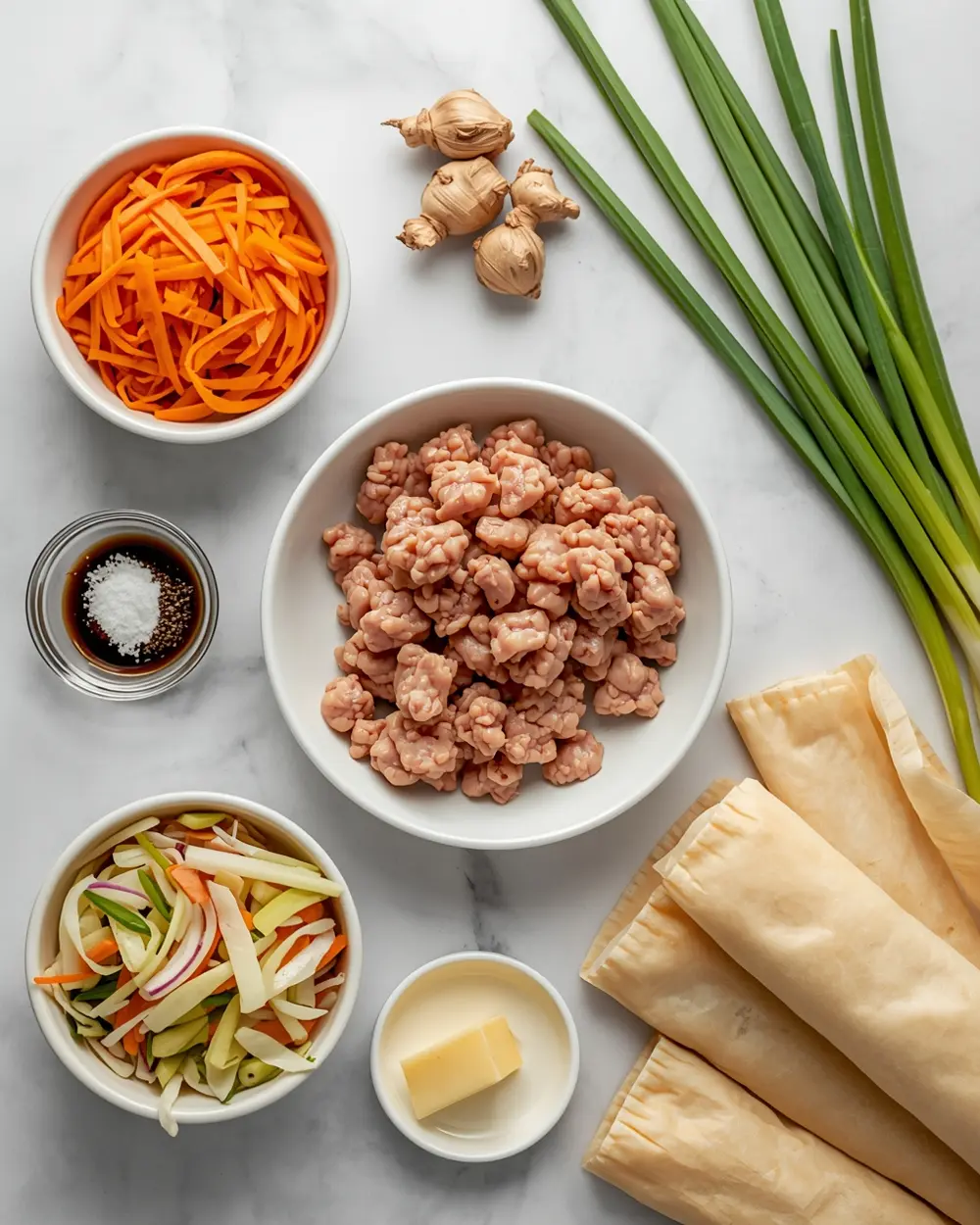 Ingredients for air fryer egg rolls
