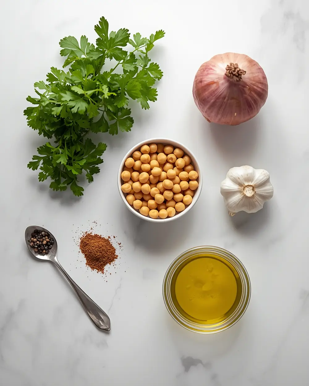 Ingredients for air fryer falafel