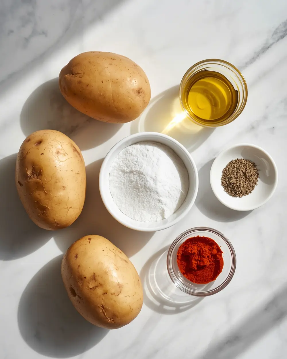 Ingredients for air fryer french fries