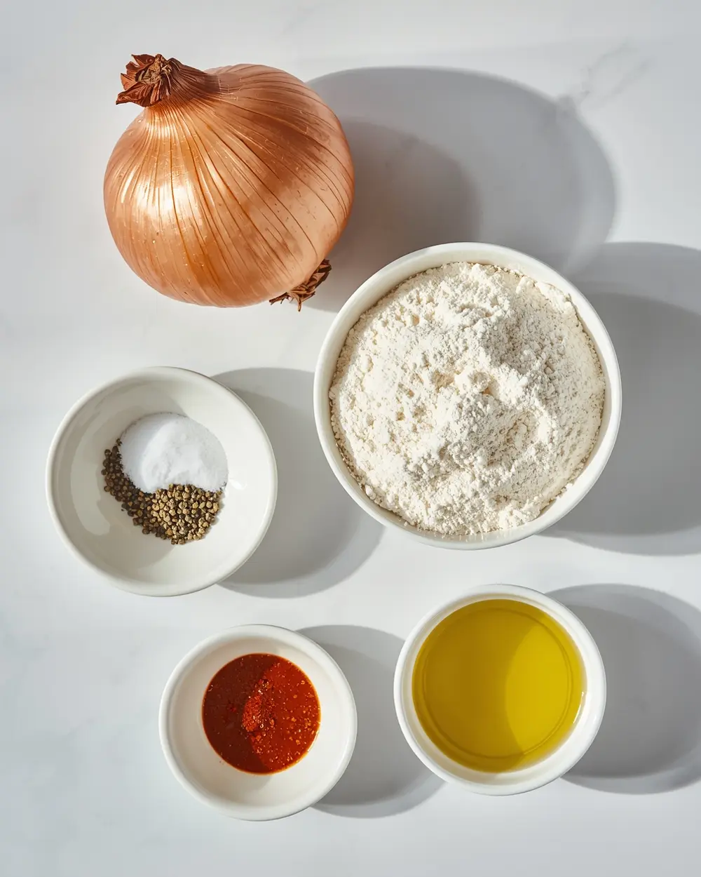 Ingredients for air fryer onion rings