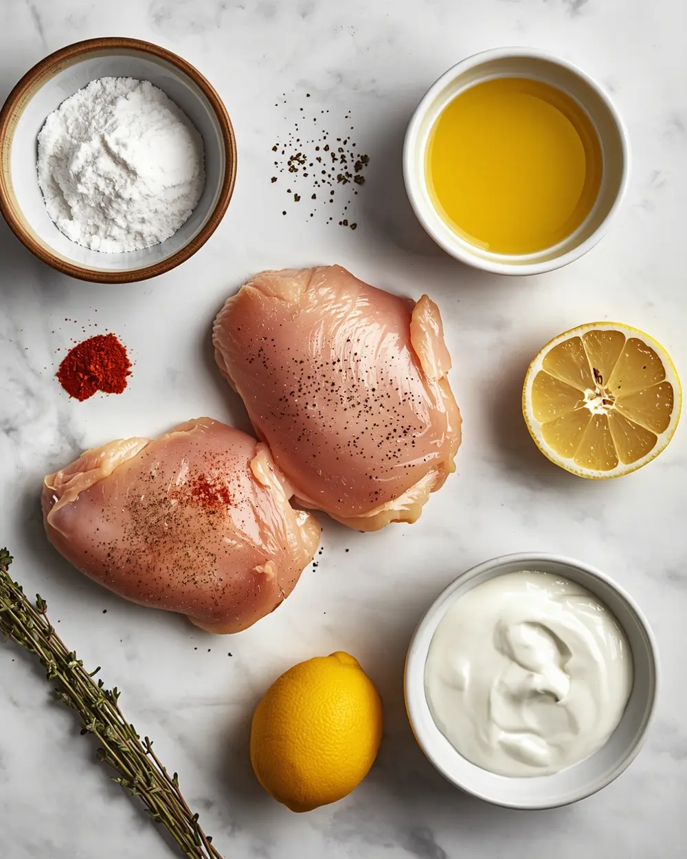 Ingredients for air fryer pork chops