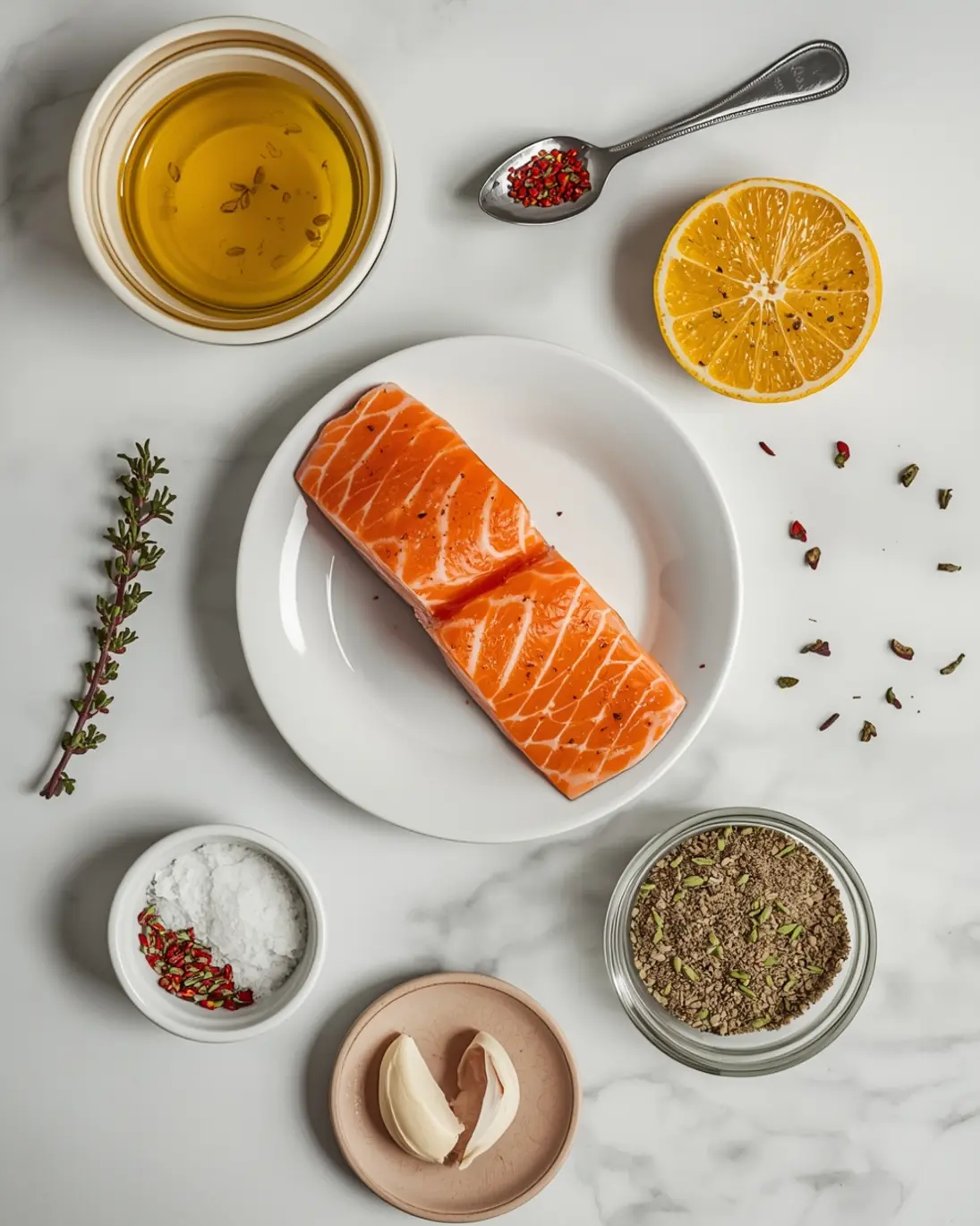Ingredients for air fryer salmon