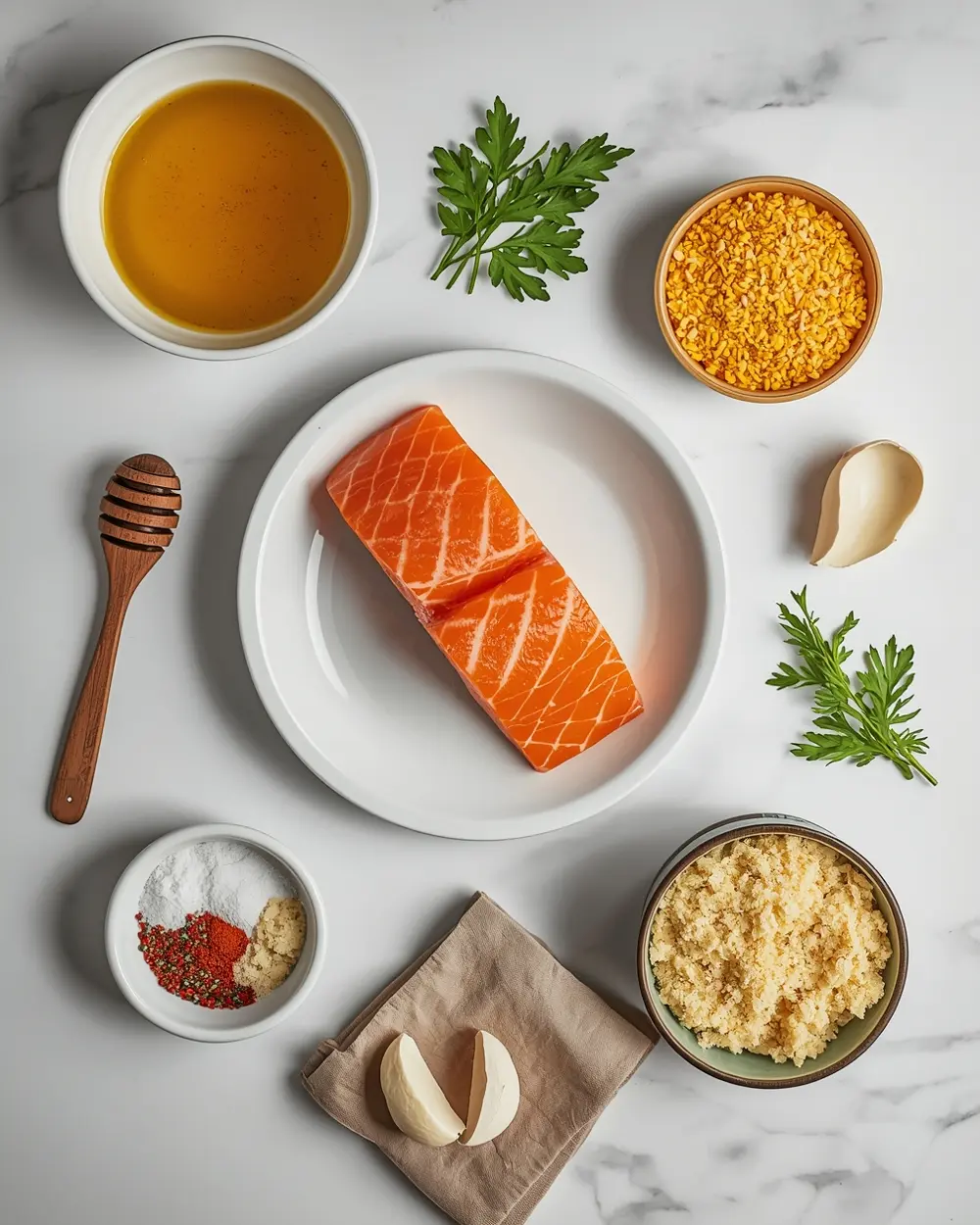 Ingredients for air fryer salmon