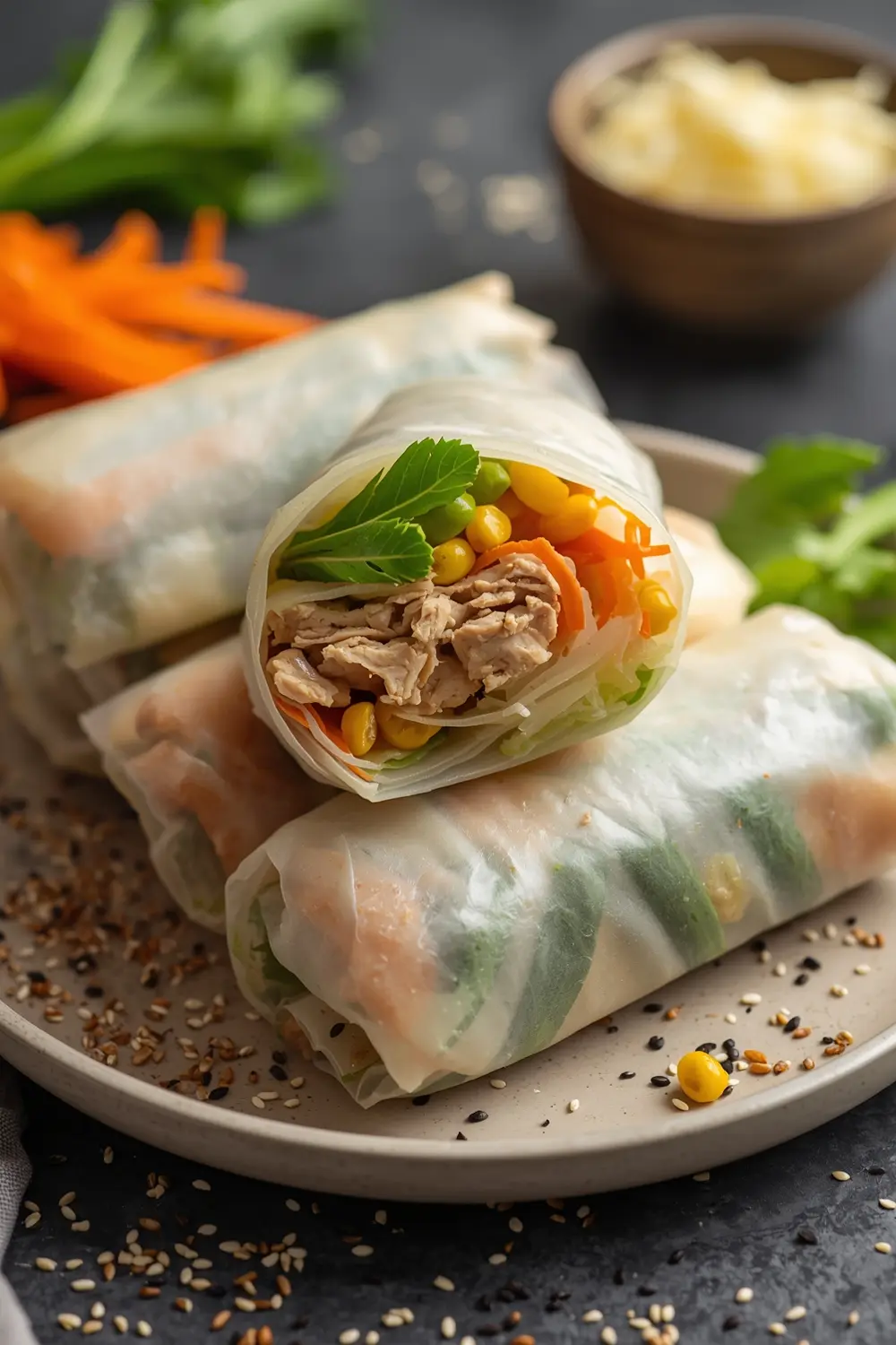 air fryer spring rolls