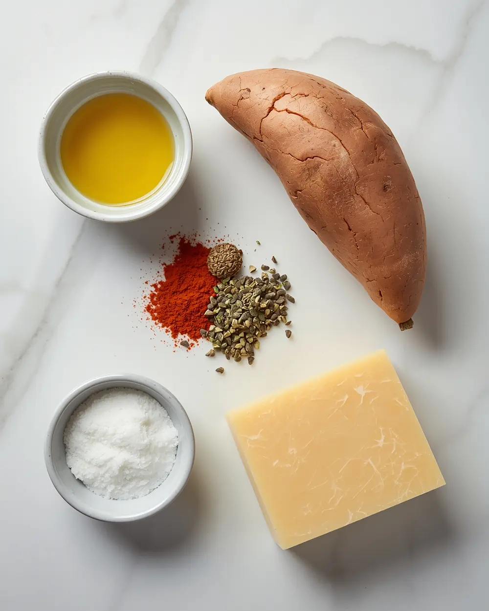 Ingredients for air fryer sweet potato fries