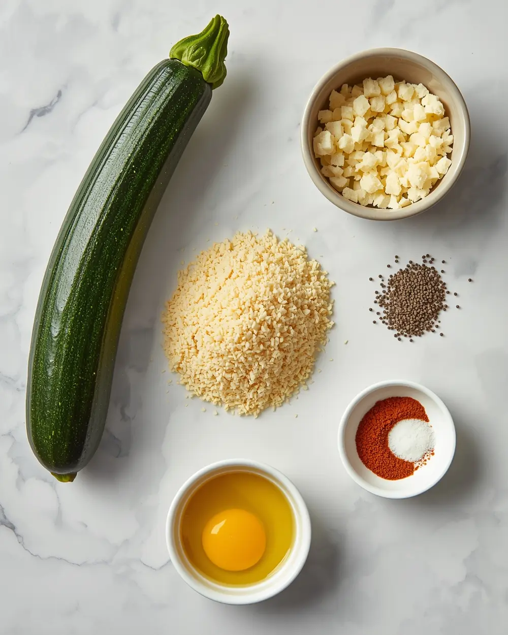 Ingredients for air fryer zucchini fries