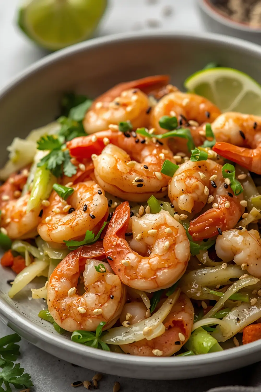 cabbage and shrimp stir fry