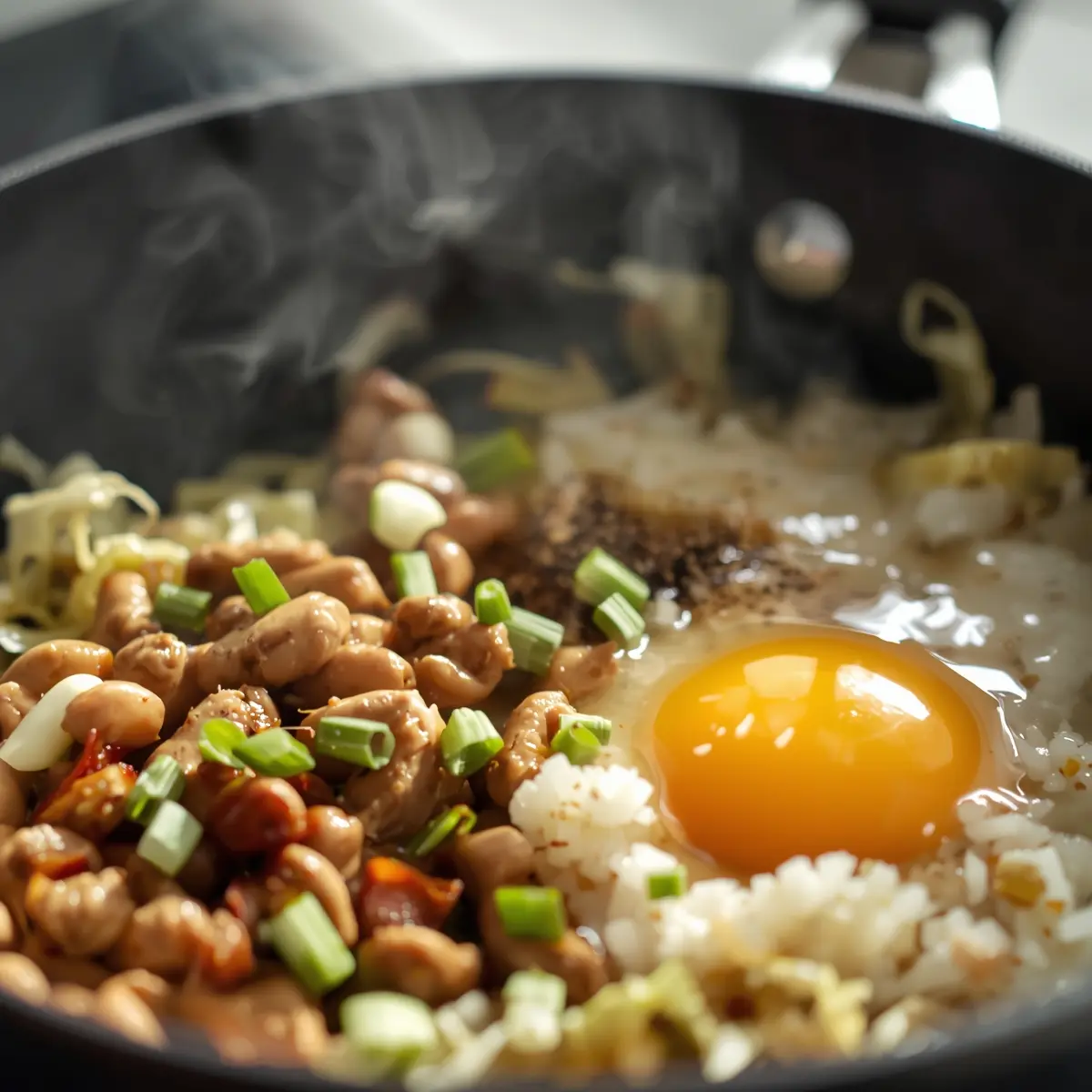 Cooking instructions for cabbage egg roll bowl