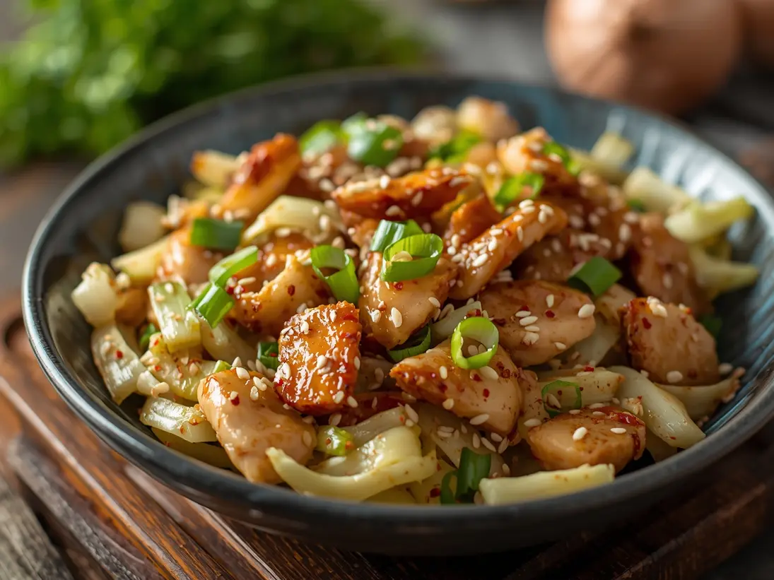 cabbage stir fry ready to serve