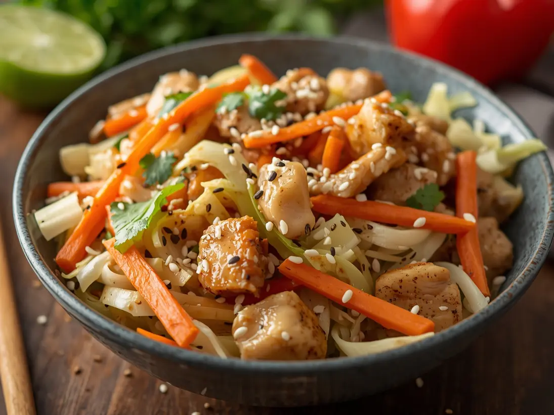 cabbage stir fry ready to serve