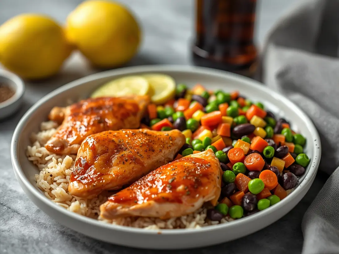 chicken meal prep serving