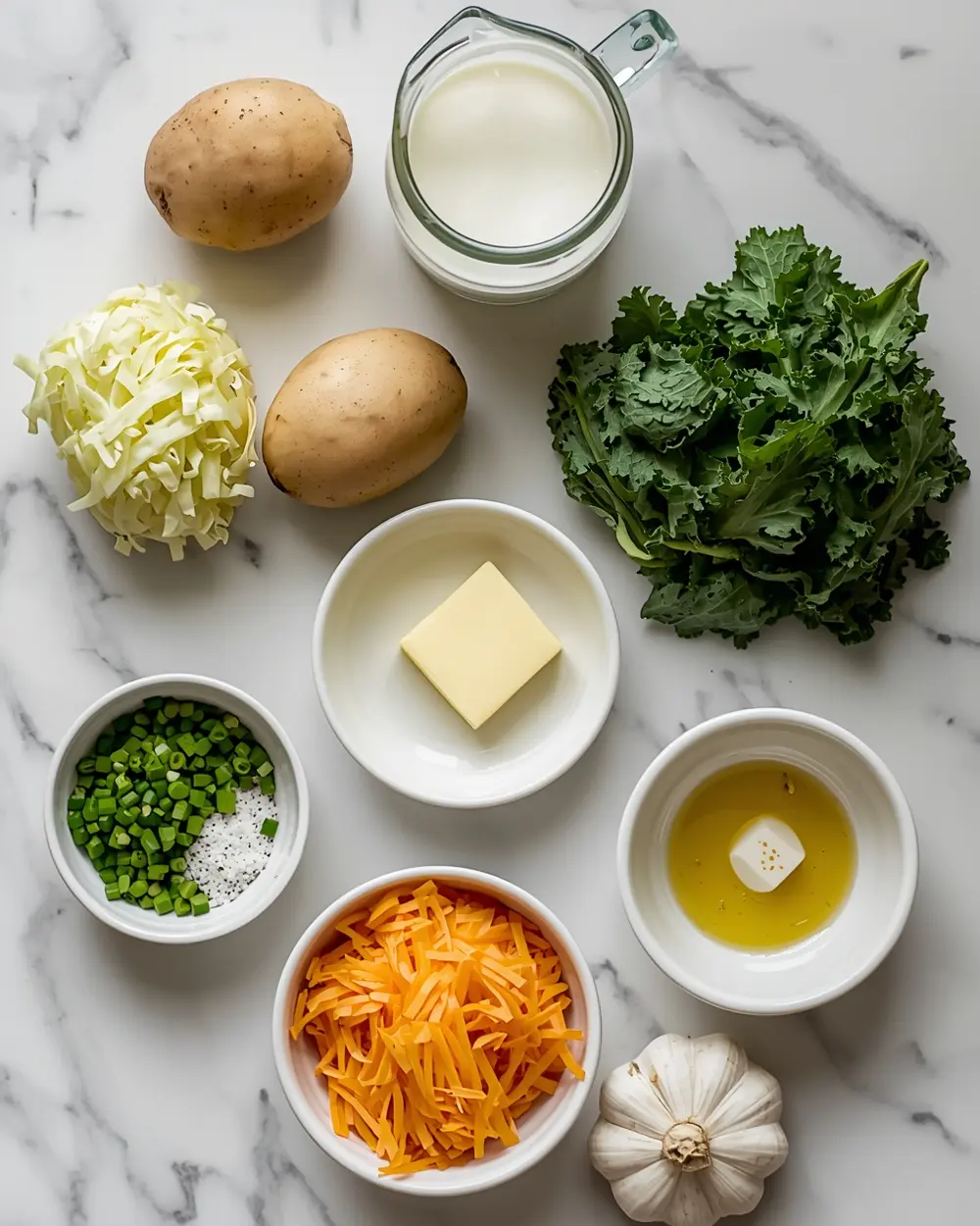 Ingredients for colcannon