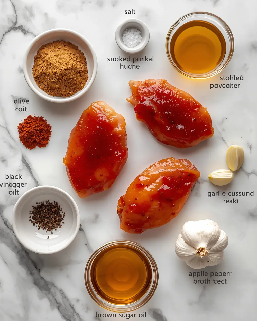 Ingredients for crockpot BBQ chicken