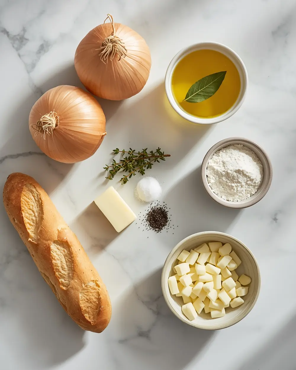 Ingredients for crockpot French onion soup