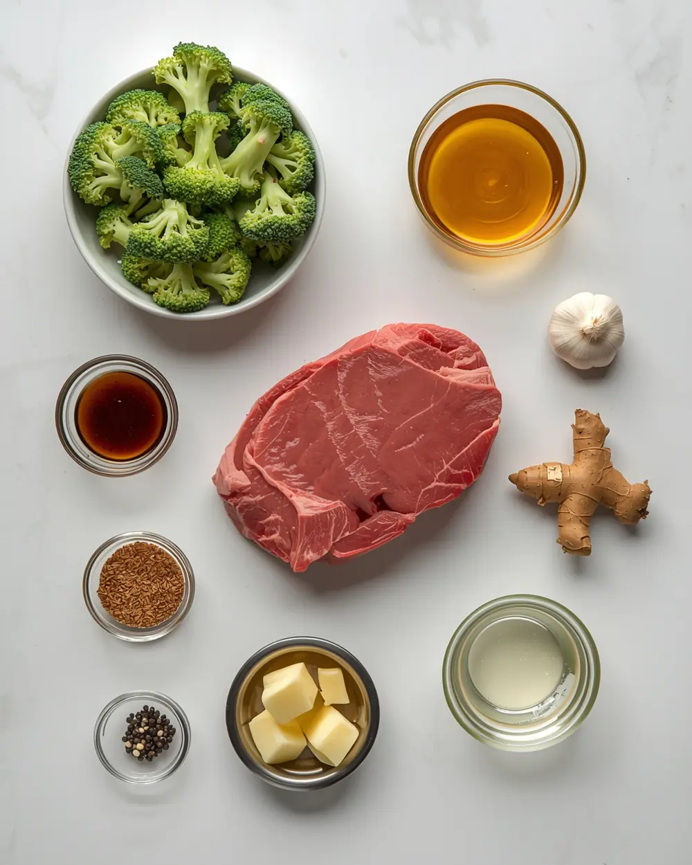 Ingredients for crockpot beef and broccoli