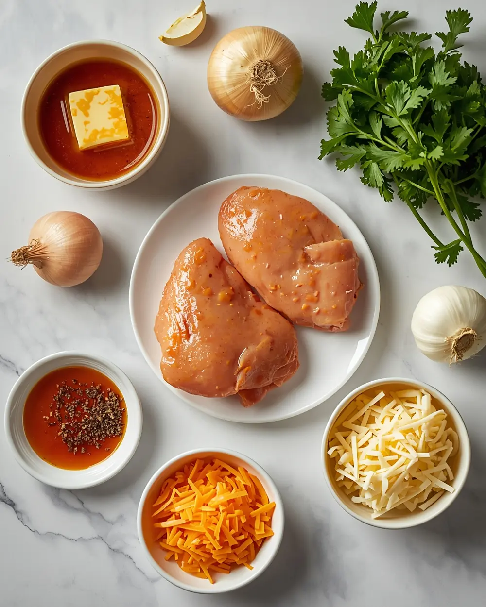 Ingredients for crockpot buffalo chicken
