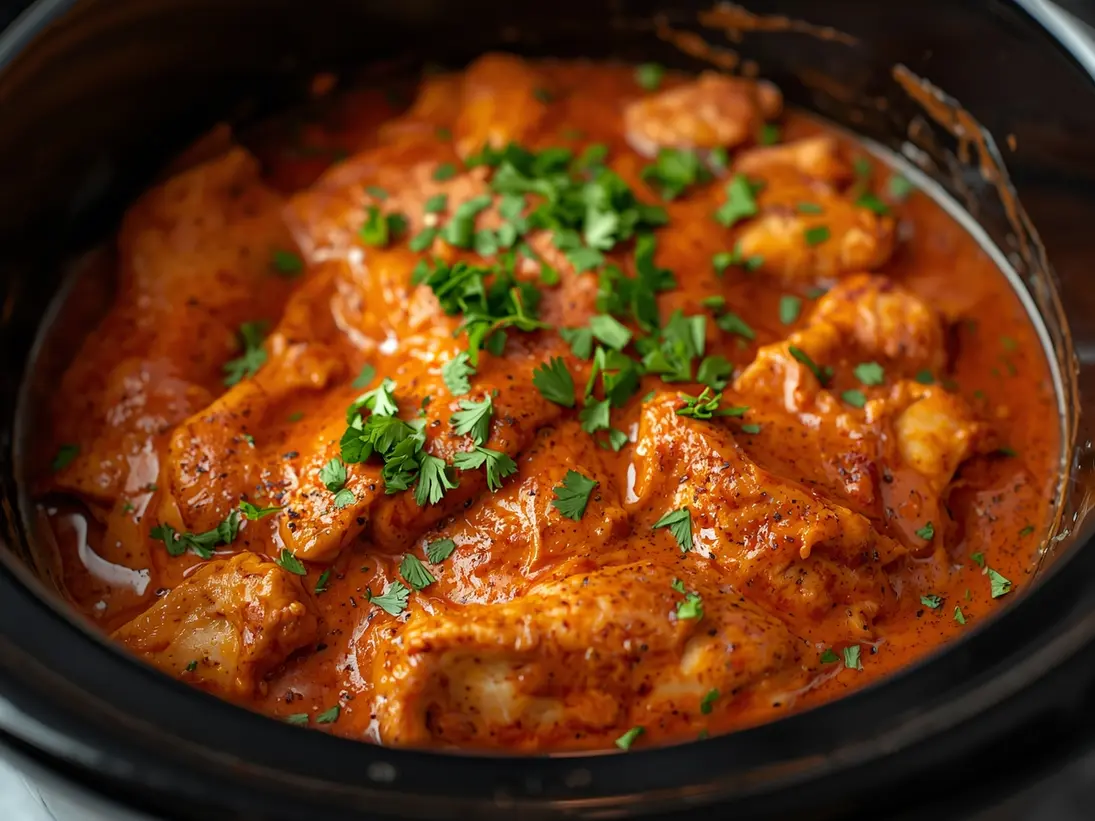 crockpot buffalo chicken ready to serve