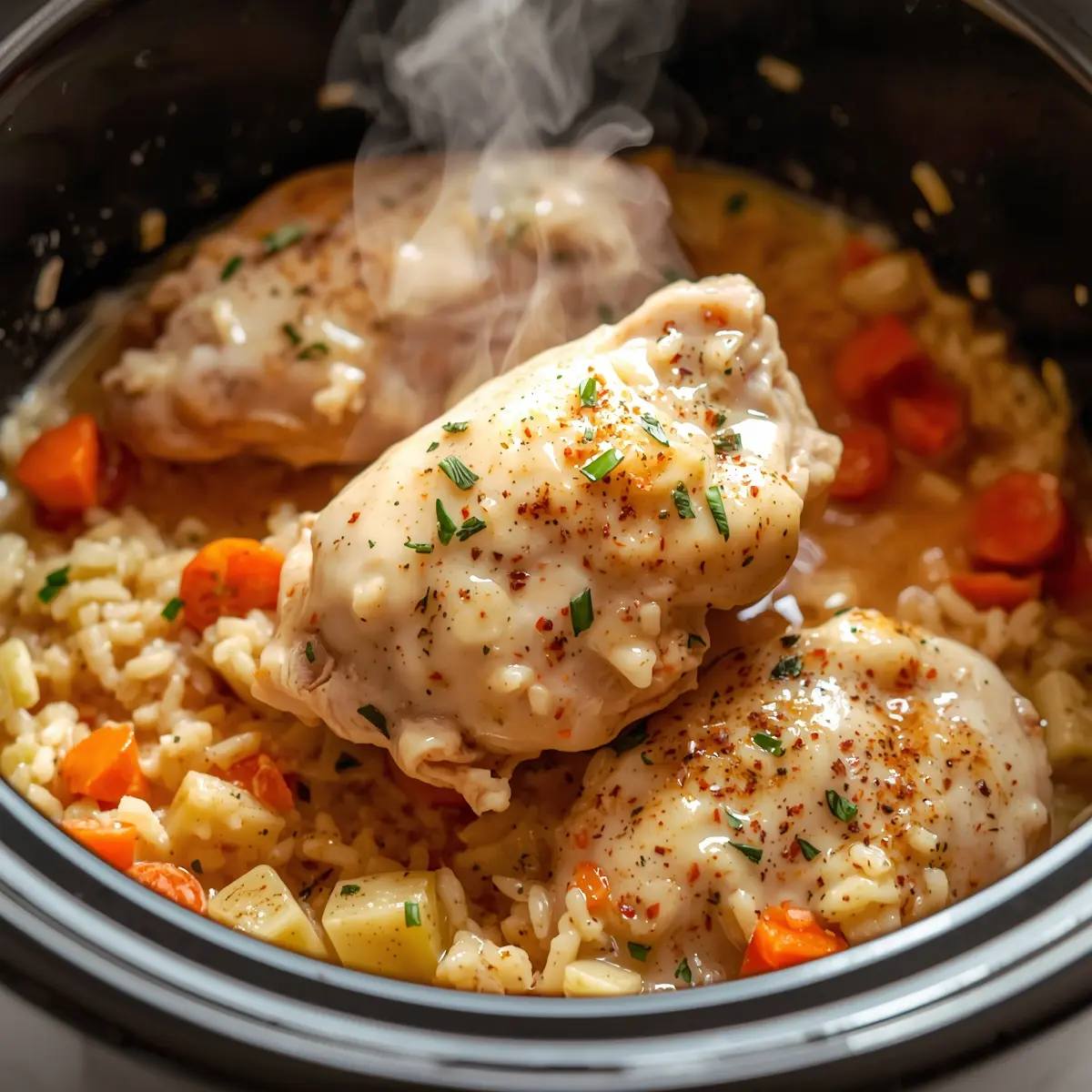 Cooking instructions for crockpot chicken and rice