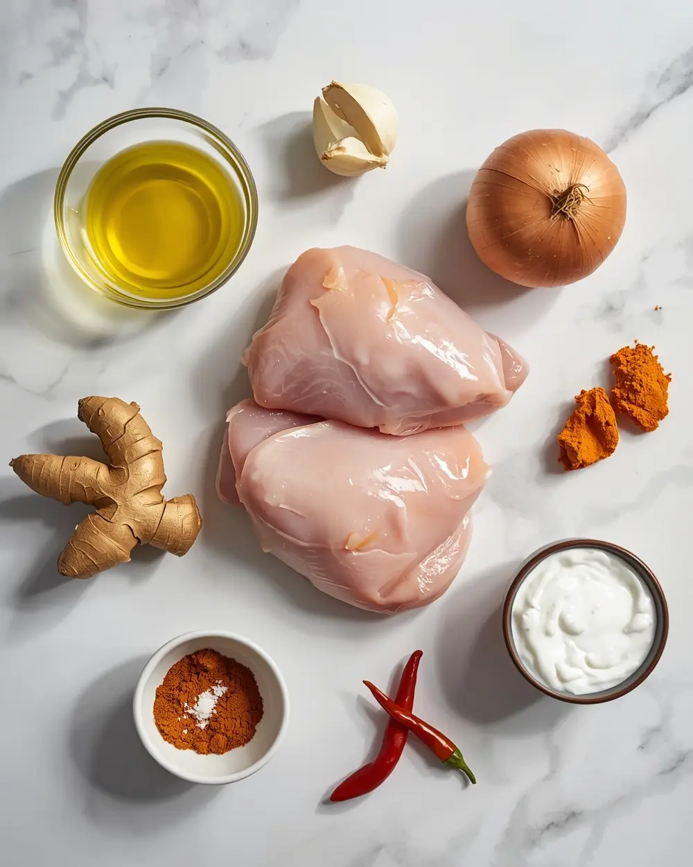 Ingredients for crockpot chicken curry