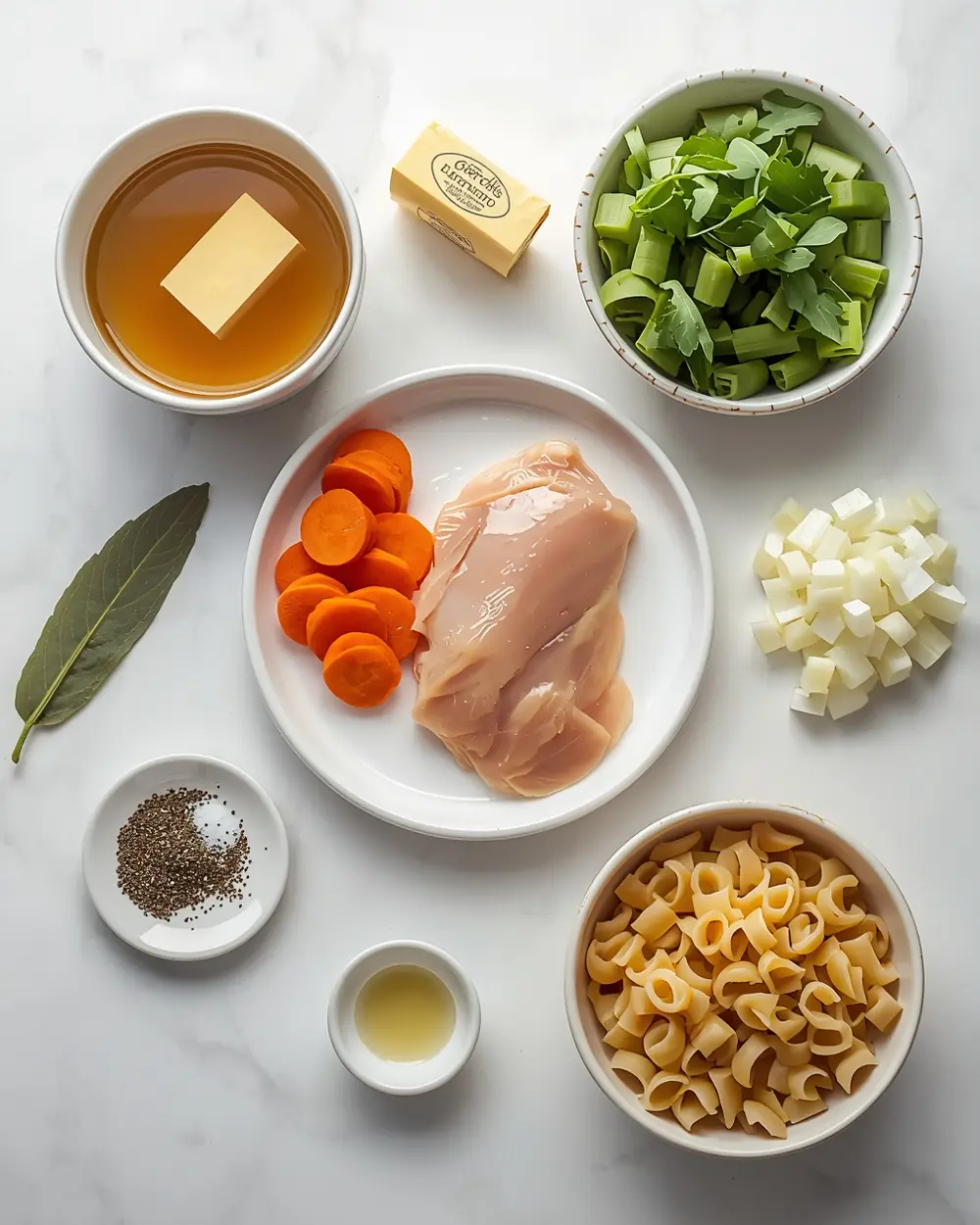 Ingredients for crockpot chicken noodle soup
