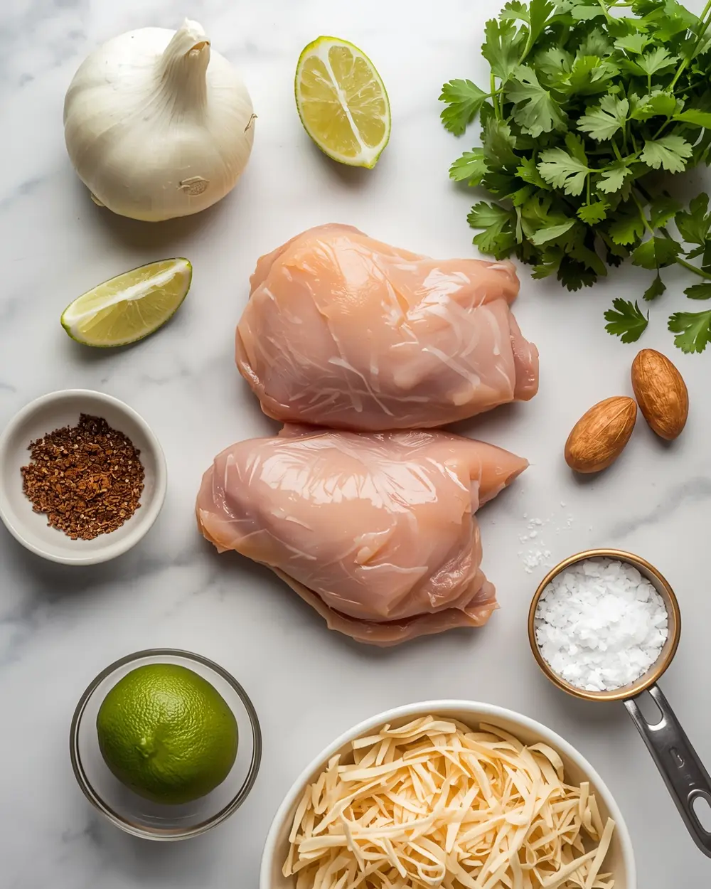 Ingredients for crockpot chicken tacos