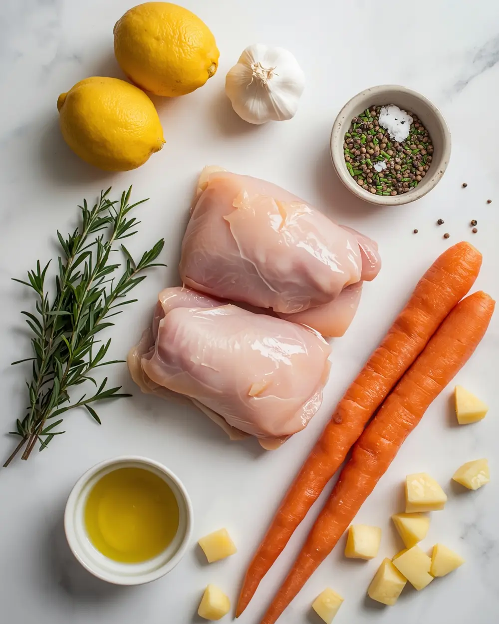 Ingredients for crockpot lemon chicken